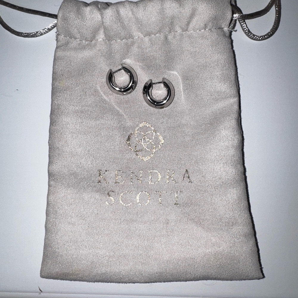 Kendra Scott Silver Huggie Earrings